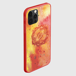 Чехол для iPhone 12 Pro Max Мандала силы, красная, огонь, цвет: 3D-красный — фото 2