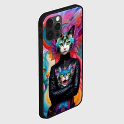 Чехол для iPhone 12 Pro Max Молодая модница - нейросеть, цвет: 3D-черный — фото 2