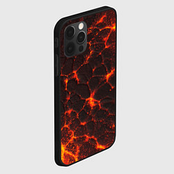 Чехол для iPhone 12 Pro Max Раскаленная лава текстура, цвет: 3D-черный — фото 2