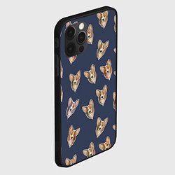 Чехол для iPhone 12 Pro Max Паттерн с веселыми корги, цвет: 3D-черный — фото 2