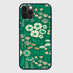 Чехол для iPhone 12 Pro Max Поле цветов, цвет: 3D-черный