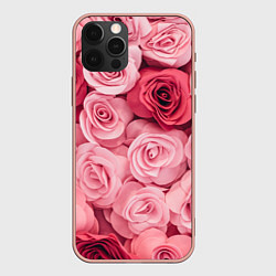 Чехол для iPhone 12 Pro Max Чайная пыльная роза - нежно розовый цветок, цвет: 3D-светло-розовый