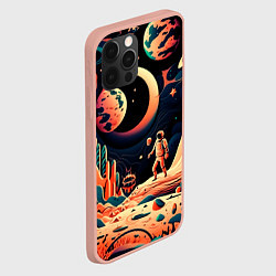 Чехол для iPhone 12 Pro Max Покорение космоса, цвет: 3D-светло-розовый — фото 2