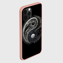 Чехол для iPhone 12 Pro Max Абстракция инь-янь, цвет: 3D-светло-розовый — фото 2