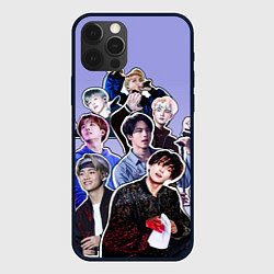 Чехол iPhone 12 Pro Max Айдолы бтс стикеры