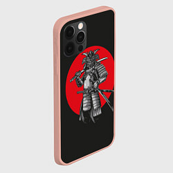 Чехол для iPhone 12 Pro Max Японский воин-самурай, цвет: 3D-светло-розовый — фото 2