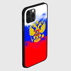 Чехол для iPhone 12 Pro Max Russia флаг герб, цвет: 3D-черный — фото 2