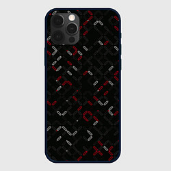 Чехол для iPhone 12 Pro Max Текстурный узор, цвет: 3D-черный