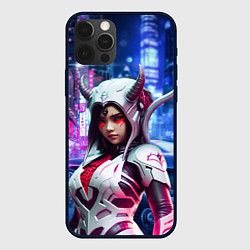 Чехол для iPhone 12 Pro Max Demon Oni - cyberpunk, цвет: 3D-черный