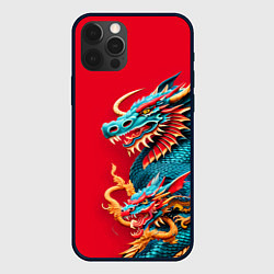 Чехол для iPhone 12 Pro Max Japanese dragon - irezumi, цвет: 3D-черный