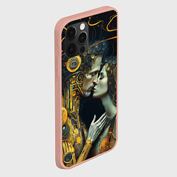 Чехол для iPhone 12 Pro Max Gustav Klimt Cyberpunk, цвет: 3D-светло-розовый — фото 2