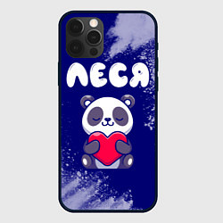 Чехол для iPhone 12 Pro Max Леся панда с сердечком, цвет: 3D-черный