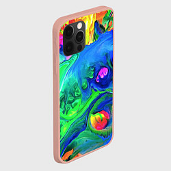Чехол для iPhone 12 Pro Max Яркие всплески краски - импрессионизм, цвет: 3D-светло-розовый — фото 2