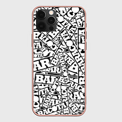 Чехол для iPhone 12 Pro Max Baracota Stickers, цвет: 3D-светло-розовый