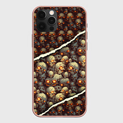 Чехол для iPhone 12 Pro Max Россыпь черепков, цвет: 3D-светло-розовый