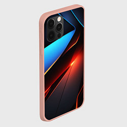 Чехол для iPhone 12 Pro Max Красно-синие элементы, цвет: 3D-светло-розовый — фото 2