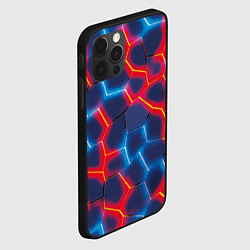Чехол для iPhone 12 Pro Max Красный и синий неон, цвет: 3D-черный — фото 2