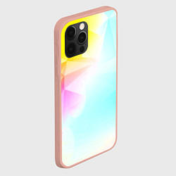 Чехол для iPhone 12 Pro Max Gradient colors geometry, цвет: 3D-светло-розовый — фото 2