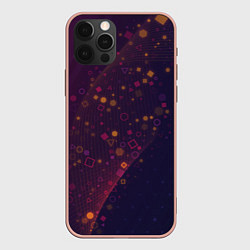 Чехол для iPhone 12 Pro Max Геометрический градиент, цвет: 3D-светло-розовый