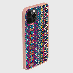 Чехол для iPhone 12 Pro Max Мексиканский орнамент, цвет: 3D-светло-розовый — фото 2