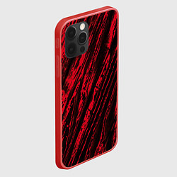 Чехол для iPhone 12 Pro Max Красные полосы, цвет: 3D-красный — фото 2