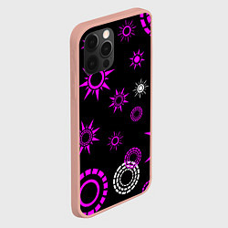 Чехол для iPhone 12 Pro Max Калейдоскоп круги, цвет: 3D-светло-розовый — фото 2