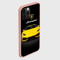 Чехол для iPhone 12 Pro Max Итальянский спорткар Lamborghini Aventador, цвет: 3D-светло-розовый — фото 2