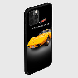 Чехол для iPhone 12 Pro Max Американский спорткар Chevrolet Corvette Stingray, цвет: 3D-черный — фото 2