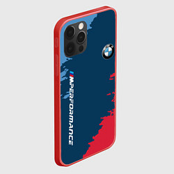 Чехол для iPhone 12 Pro Max BMW m performance grunge, цвет: 3D-красный — фото 2