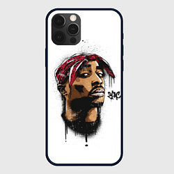 Чехол для iPhone 12 Pro Max 2Pac - Тупак Шакур, цвет: 3D-черный