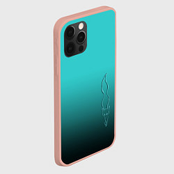 Чехол для iPhone 12 Pro Max Силуэт лисы на градиентном фоне, цвет: 3D-светло-розовый — фото 2