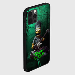 Чехол для iPhone 12 Pro Max Simpsons hard rock, цвет: 3D-черный — фото 2