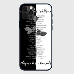 Чехол для iPhone 12 Pro Max Depeche Mode - Enjoy the Silence lyrics black & wh, цвет: 3D-черный