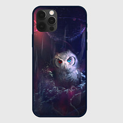 Чехол для iPhone 12 Pro Max Сова на мрачном фоне, цвет: 3D-черный