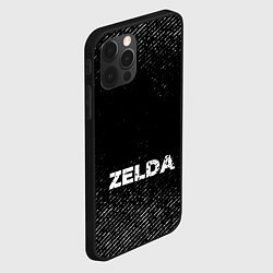 Чехол для iPhone 12 Pro Max Zelda с потертостями на темном фоне, цвет: 3D-черный — фото 2