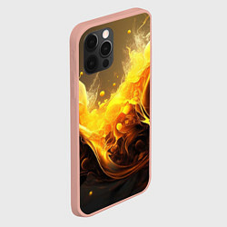Чехол для iPhone 12 Pro Max Золотые волны, цвет: 3D-светло-розовый — фото 2