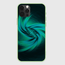 Чехол для iPhone 12 Pro Max Фрактал космический, цвет: 3D-салатовый