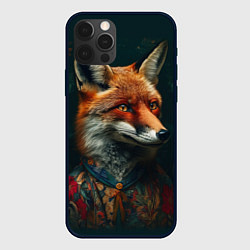 Чехол для iPhone 12 Pro Max Лисица в цветном костюме, цвет: 3D-черный