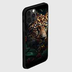 Чехол для iPhone 12 Pro Max Леопард фотореализм, цвет: 3D-черный — фото 2
