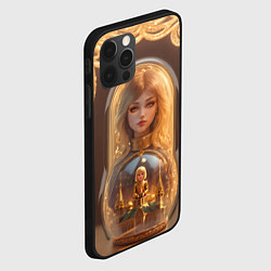 Чехол для iPhone 12 Pro Max Матрёшка девочка, цвет: 3D-черный — фото 2