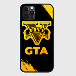 Чехол для iPhone 12 Pro Max GTA - gold gradient, цвет: 3D-черный