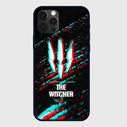 Чехол для iPhone 12 Pro Max The Witcher в стиле glitch и баги графики на темно, цвет: 3D-черный