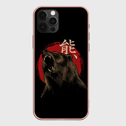 Чехол для iPhone 12 Pro Max Japanese bear, цвет: 3D-светло-розовый