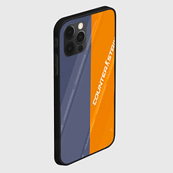 Чехол для iPhone 12 Pro Max Counter Strike 2 Blue Orange Pattern, цвет: 3D-черный — фото 2