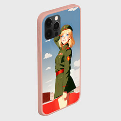 Чехол для iPhone 12 Pro Max Боевая девчонка, цвет: 3D-светло-розовый — фото 2
