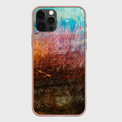 Чехол для iPhone 12 Pro Max Разноцветные тени и краски, цвет: 3D-светло-розовый