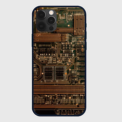 Чехол для iPhone 12 Pro Max Старая печатная плата, цвет: 3D-черный