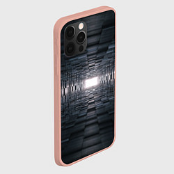 Чехол для iPhone 12 Pro Max Тёмная геометрия, цвет: 3D-светло-розовый — фото 2