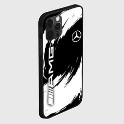 Чехол для iPhone 12 Pro Max Mercedes benz - white color, цвет: 3D-черный — фото 2