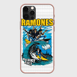 Чехол для iPhone 12 Pro Max Ramones rock away beach, цвет: 3D-светло-розовый